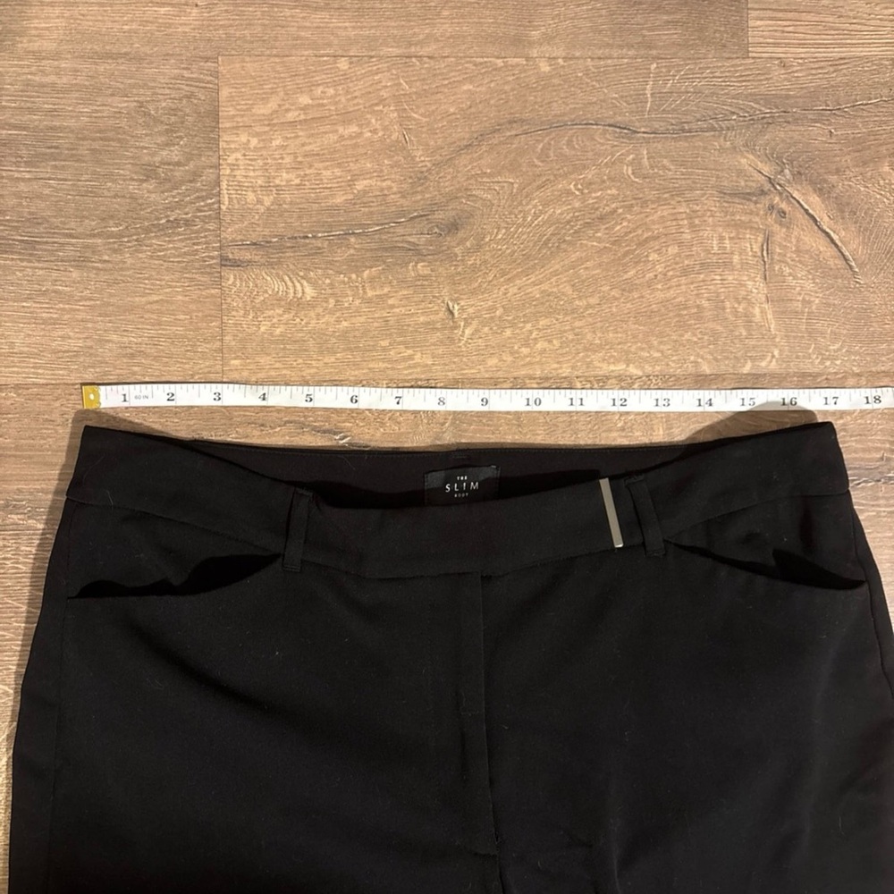 White House Black Market black, mid rise Slim Boot Cut pants, 12S - Picture 8 of 9